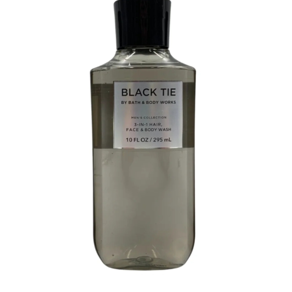 Bath & Body Works Black Tie 3-in-1 Face Body Wash Men's New Full Size